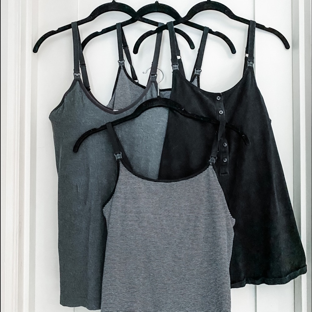 4 Nursing Tank Tops Size M/L